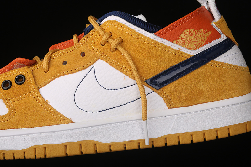 Sb Dunk Low Yellow/Orange/White-Navy Blue 21