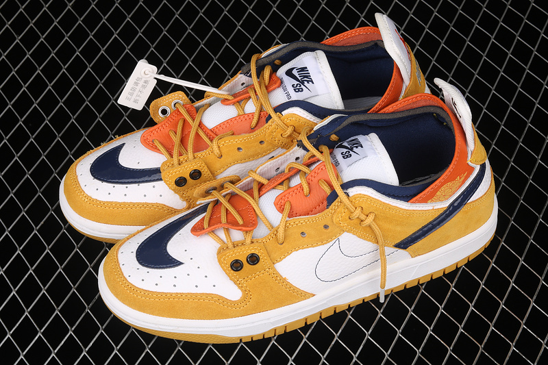 Sb Dunk Low Yellow/Orange/White-Navy Blue 31