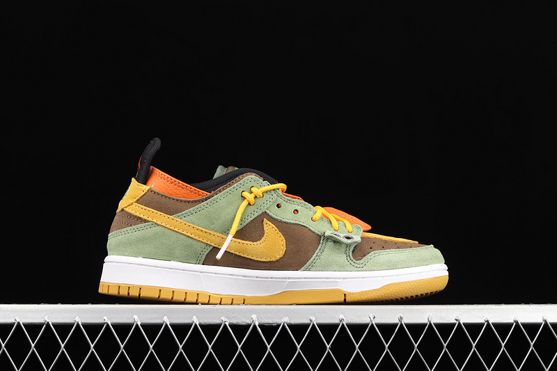 Sb Dunk Low Pro Green/Brown/White-Orange 11