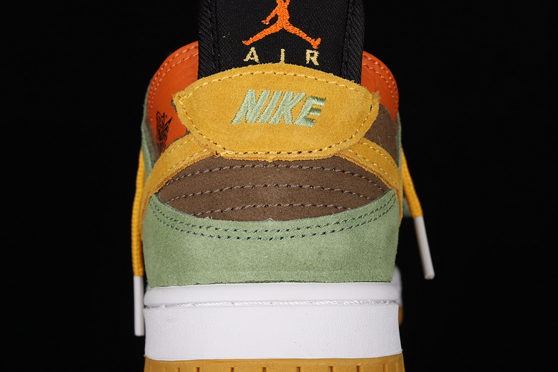 Sb Dunk Low Pro Green/Brown/White-Orange 13