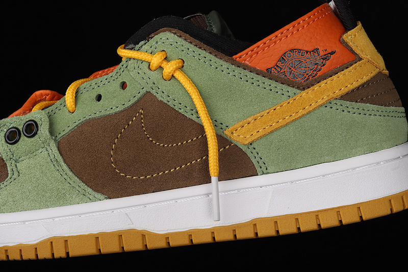 Sb Dunk Low Pro Green/Brown/White-Orange 23