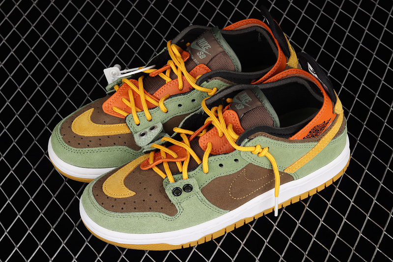 Sb Dunk Low Pro Green/Brown/White-Orange 29