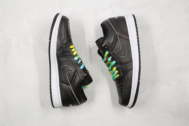 Air Jordan 1 Low Black/Multi-Color/White 5