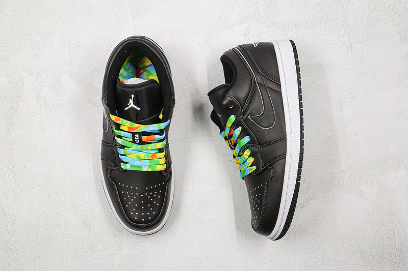 Air Jordan 1 Low Black/Multi-Color/White 7