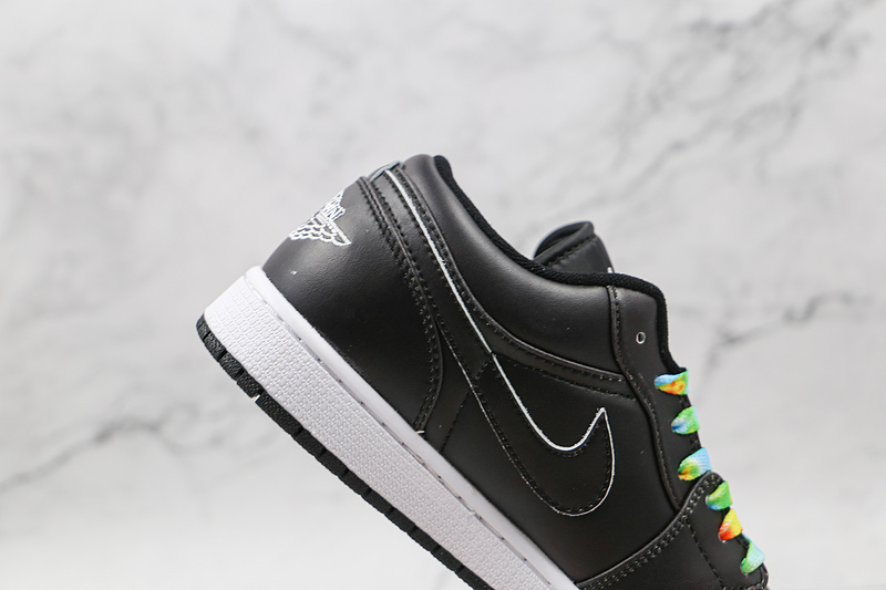 Air Jordan 1 Low Black/Multi-Color/White 13