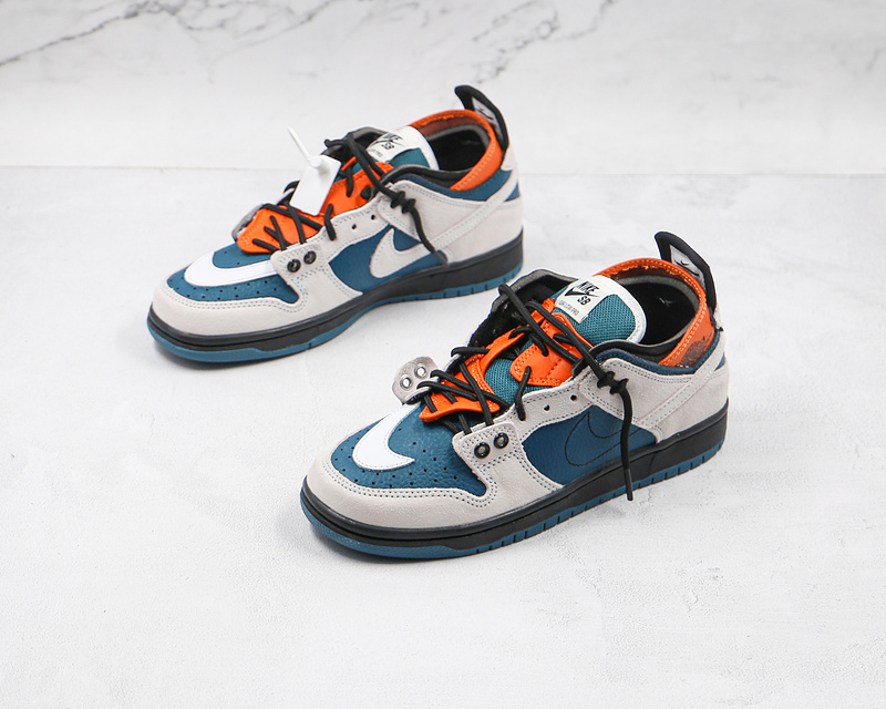 Sb Dunk Low Pro Blue/White/Orange-Black 3