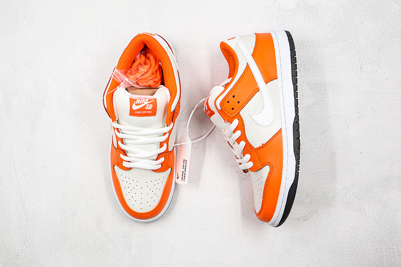 Sb Dunk Low Pro White/White/Orange 7