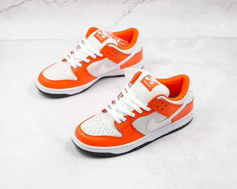 Sb Dunk Low Pro White/White/Orange 9