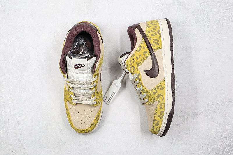 Sb Dunk Low Leopard Print/Black/Yellow Brown 7