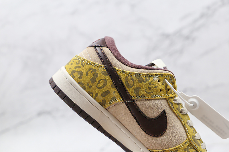 Sb Dunk Low Leopard Print/Black/Yellow Brown 9