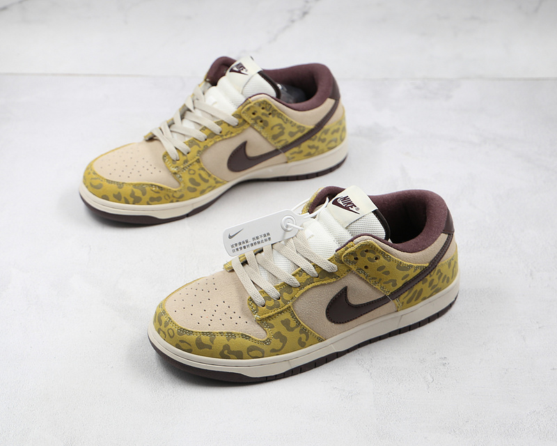 Sb Dunk Low Leopard Print/Black/Yellow Brown 11