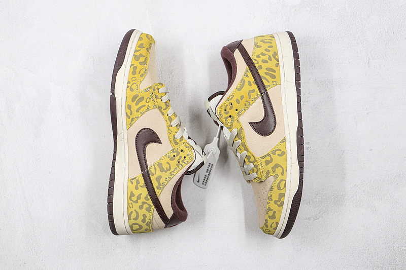 Sb Dunk Low Leopard Print/Black/Yellow Brown 15