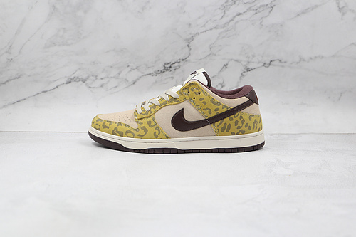 Sb Dunk Low Leopard Print/Black/Yellow Brown 17