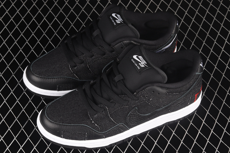 Wasted Youth X Dunk Low Sb Black Denim Black/University Red-[Unsiex:36-47.5 33