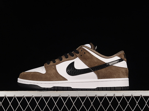 Sb Dunk Low White/Black/Trail End Brown 13