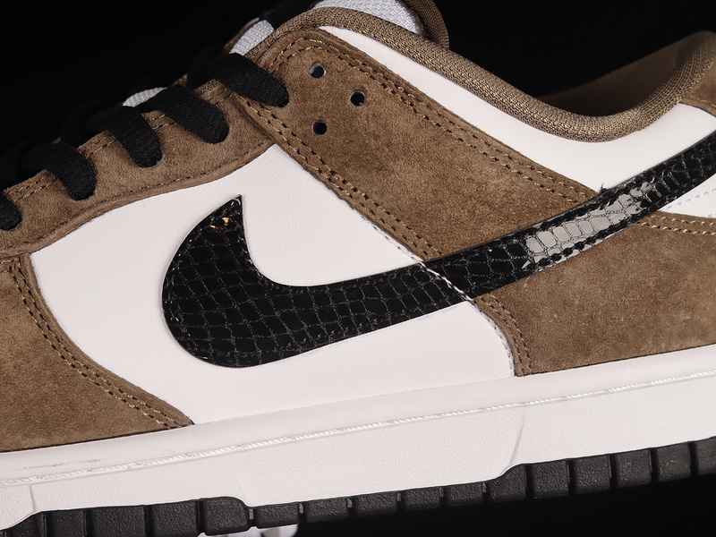 Sb Dunk Low White/Black/Trail End Brown 27