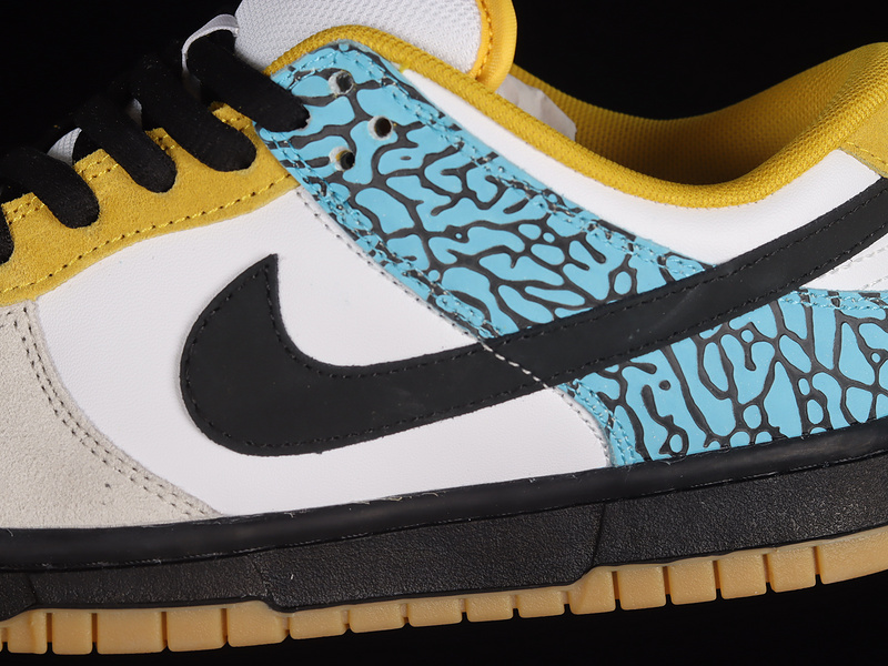 Dunk Low Sb White/Black/Blue/Yellow 3