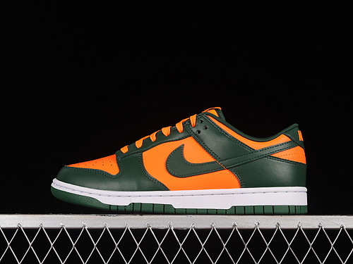 Sb Dunk Low Miami Hurricanes Gorge Green/White/Total Orange 11