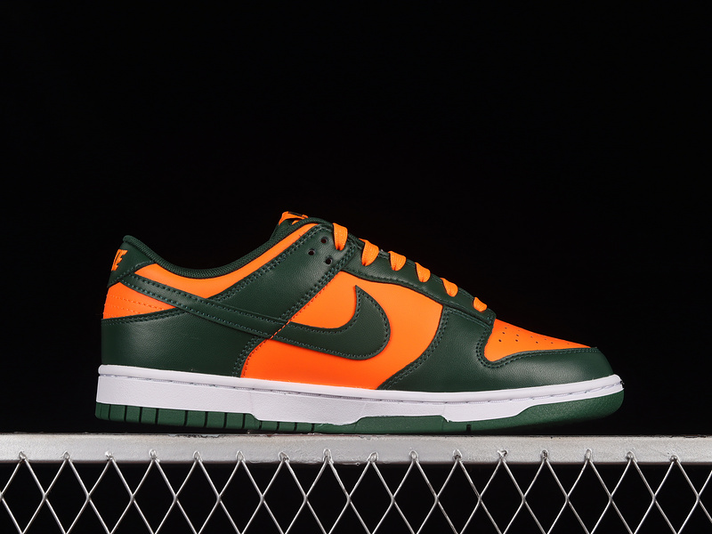 Sb Dunk Low Miami Hurricanes Gorge Green/White/Total Orange 19