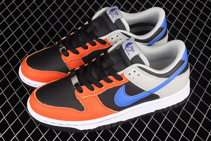 Nba X Dunk Low Emb 75Th Anniversary Knicks Black Blue Orange 5