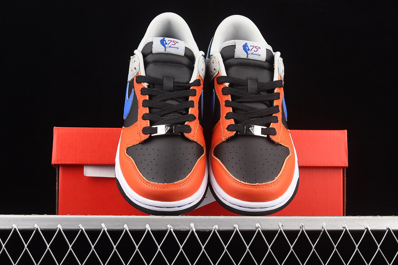 Nba X Dunk Low Emb 75Th Anniversary Knicks Black Blue Orange 17