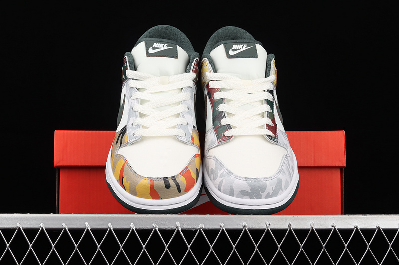 Dh0957-100-[Dunk Low Se Sail Multi-Camo Sail/Vintage Green-Total Orange-White 11