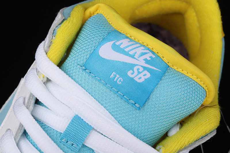 Ftc X Dunk Low Sb 'Lagoon Pulse'metallic Silver-Speed Yellow 15