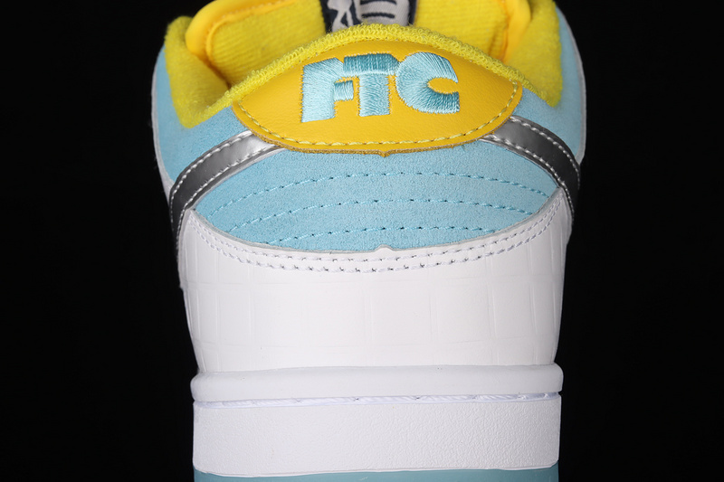 Ftc X Dunk Low Sb 'Lagoon Pulse'metallic Silver-Speed Yellow 21