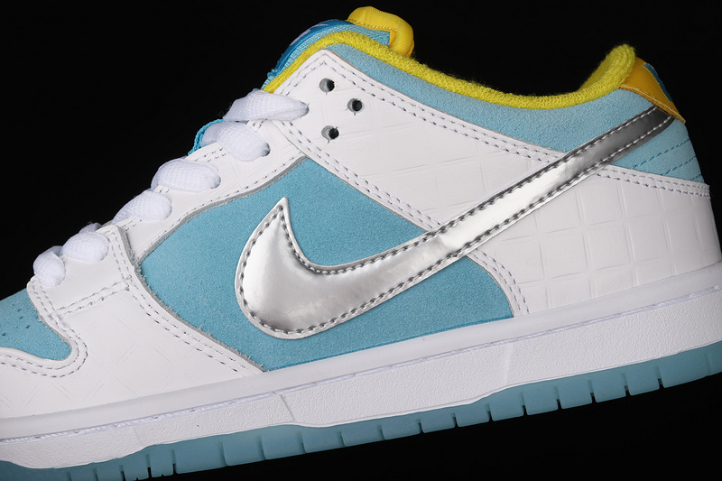 Ftc X Dunk Low Sb 'Lagoon Pulse'metallic Silver-Speed Yellow 25