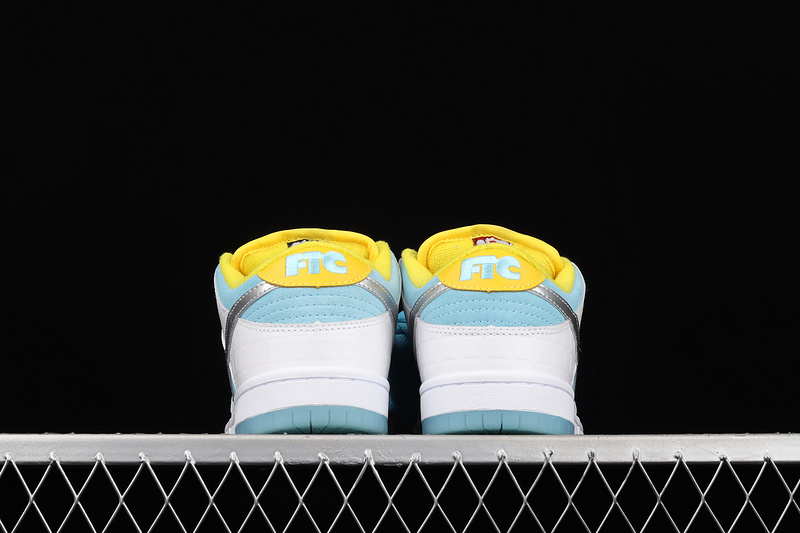 Ftc X Dunk Low Sb 'Lagoon Pulse'metallic Silver-Speed Yellow 33