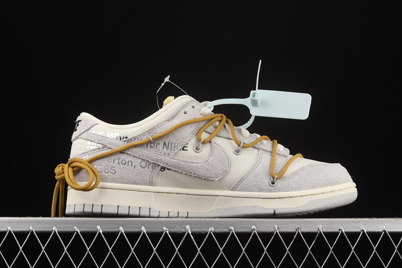 Gz Ow X Sb Dunk Low Lot 37 Of 50 White/Light Grey/Yellow 11