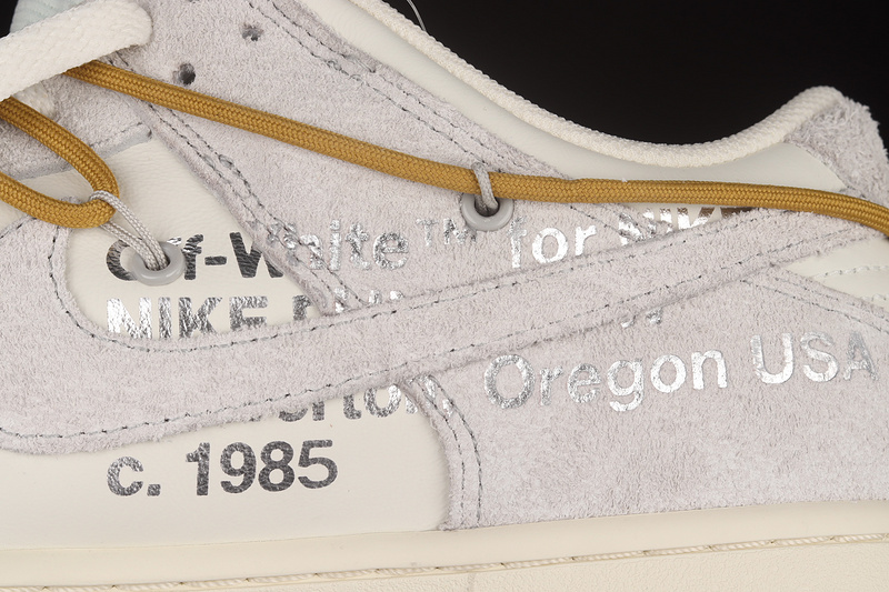 Gz Ow X Sb Dunk Low Lot 37 Of 50 White/Light Grey/Yellow 19