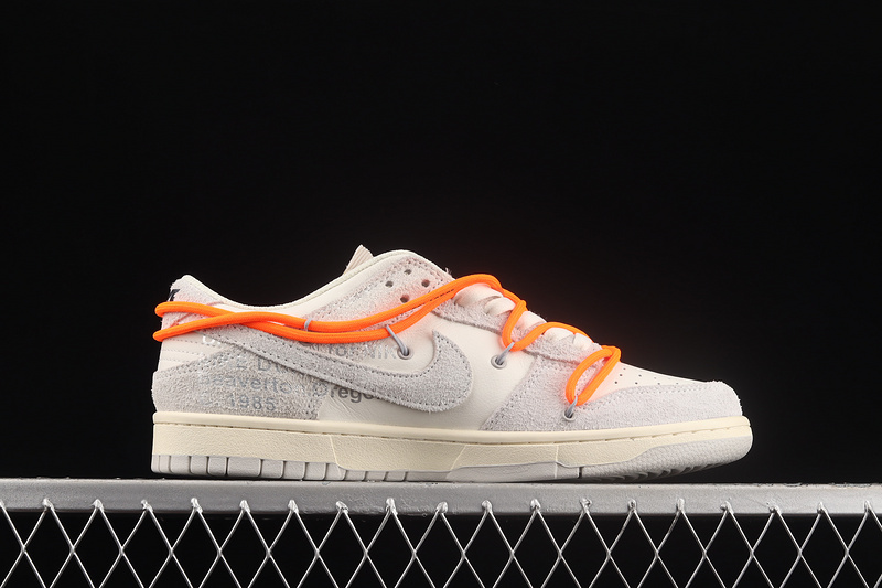 Ow X Sb Dunk Low Lot 11 Of 50 Sail/Neutral Grey/Orange 15