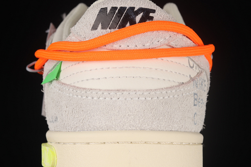 Ow X Sb Dunk Low Lot 11 Of 50 Sail/Neutral Grey/Orange 27