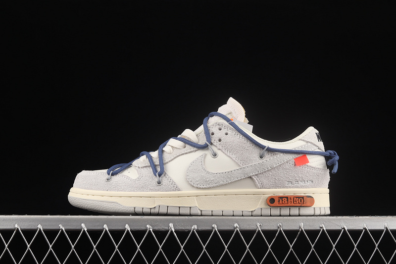 Ow X Sb Dunk Low Lot 18 Of 50 Sail/Neutral Grey/Purple 25