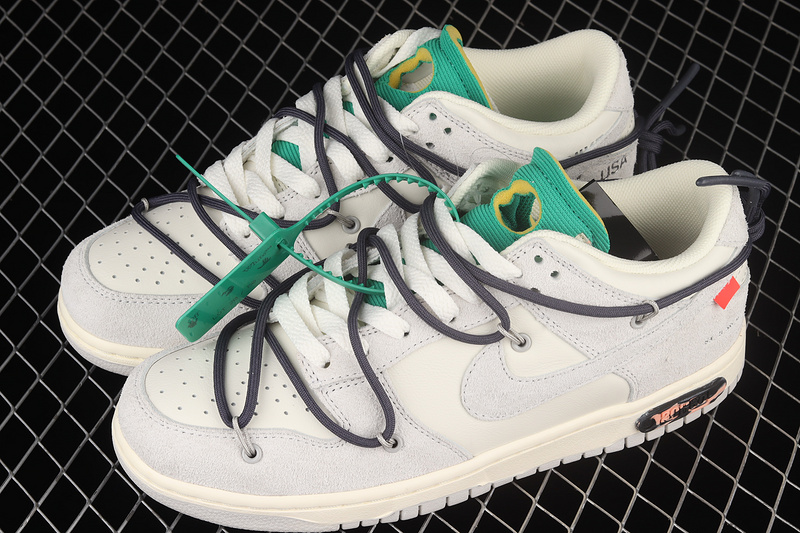 Ow X Sb Dunk Low Lot 20 Of 50 Sail/Neutral Grey/Gridiron 21