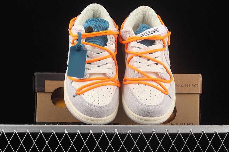 Ow X Sb Dunk Low Lot 19 Of 50 Sail/Neutral Grey/Orange Pulse 11