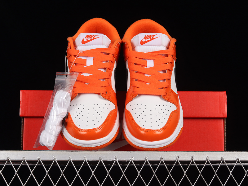 Dunk Low White Black Orange 17