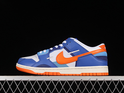 Dunk Low Scrap White/Safety Orange/Medium Blue/Deep Royal Blue 7