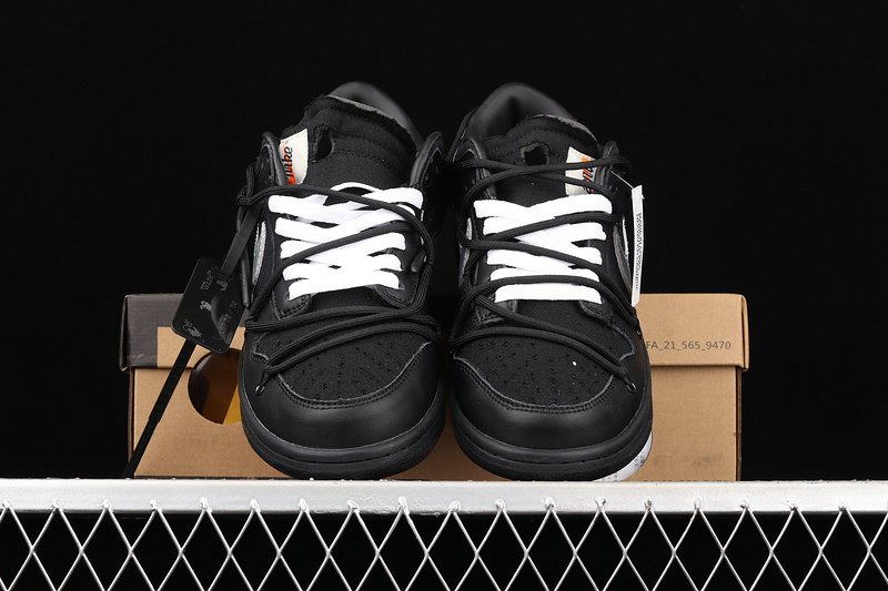 Ow X Sb Dunk Low The 50 Black/Black/Silver 7