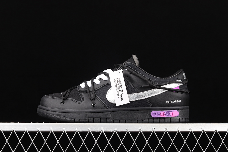 Ow X Sb Dunk Low The 50 Black/Black/Silver 15