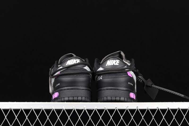 Ow X Sb Dunk Low The 50 Black/Black/Silver 21