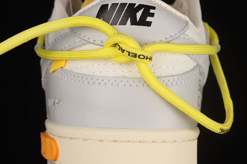 Ow X Sb Dunk Low Lot 29 Of 50 Neutral Grey/Opti Yellow 7