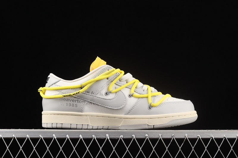 Ow X Sb Dunk Low Lot 29 Of 50 Neutral Grey/Opti Yellow 33