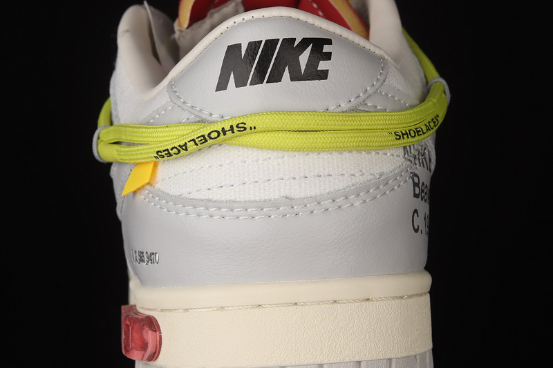 Ow X Sb Dunk Low Lot 08 Of 50 Sail/Neutral Grey/Yellow 9