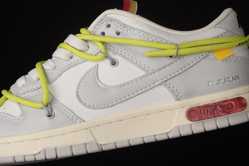 Ow X Sb Dunk Low Lot 08 Of 50 Sail/Neutral Grey/Yellow 17