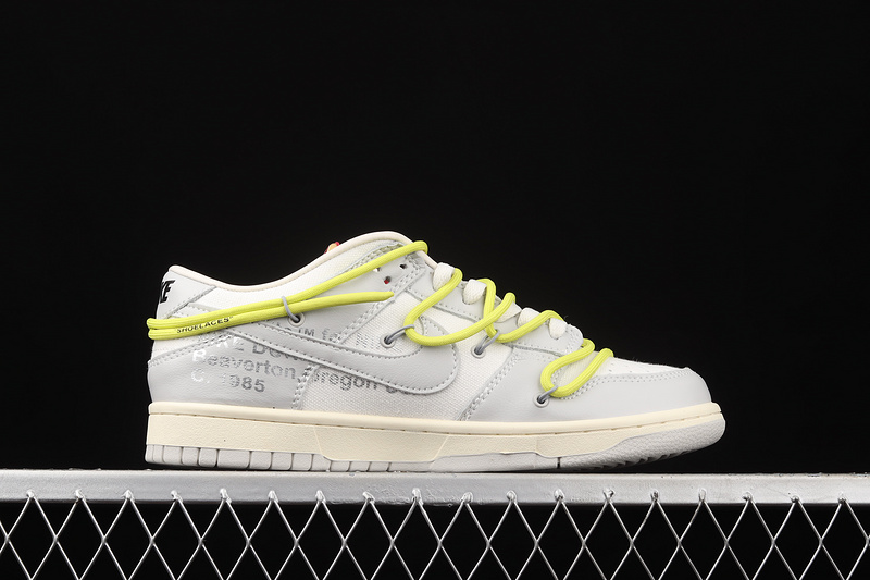 Ow X Sb Dunk Low Lot 08 Of 50 Sail/Neutral Grey/Yellow 31