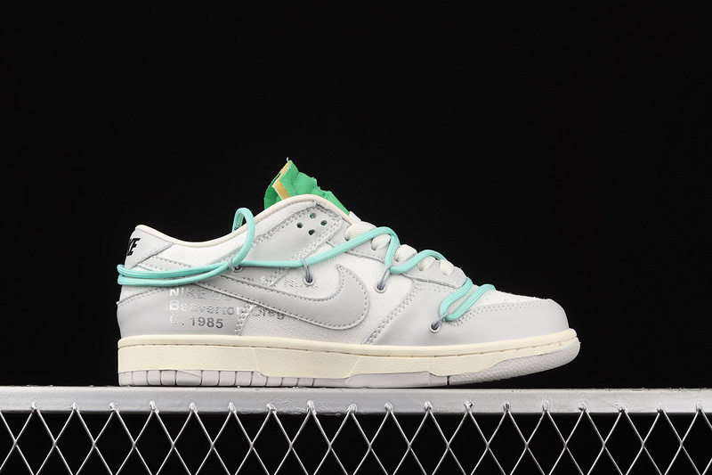 Ow X Sb Dunk Low Lot 07 Of 50 Sail/Neutral Grey/Vapor Green 9