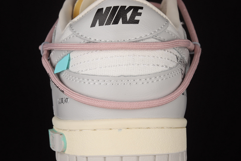 Ow X Sb Dunk Low Lot 09 Of 50 Sail/Neutral Grey/Pink-Yellow 11