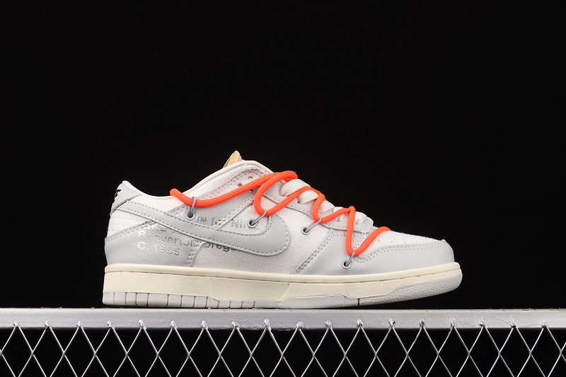 Ow X Sb Dunk Low Lot 06 Of 50 Sail/Neutral Grey/Red 17